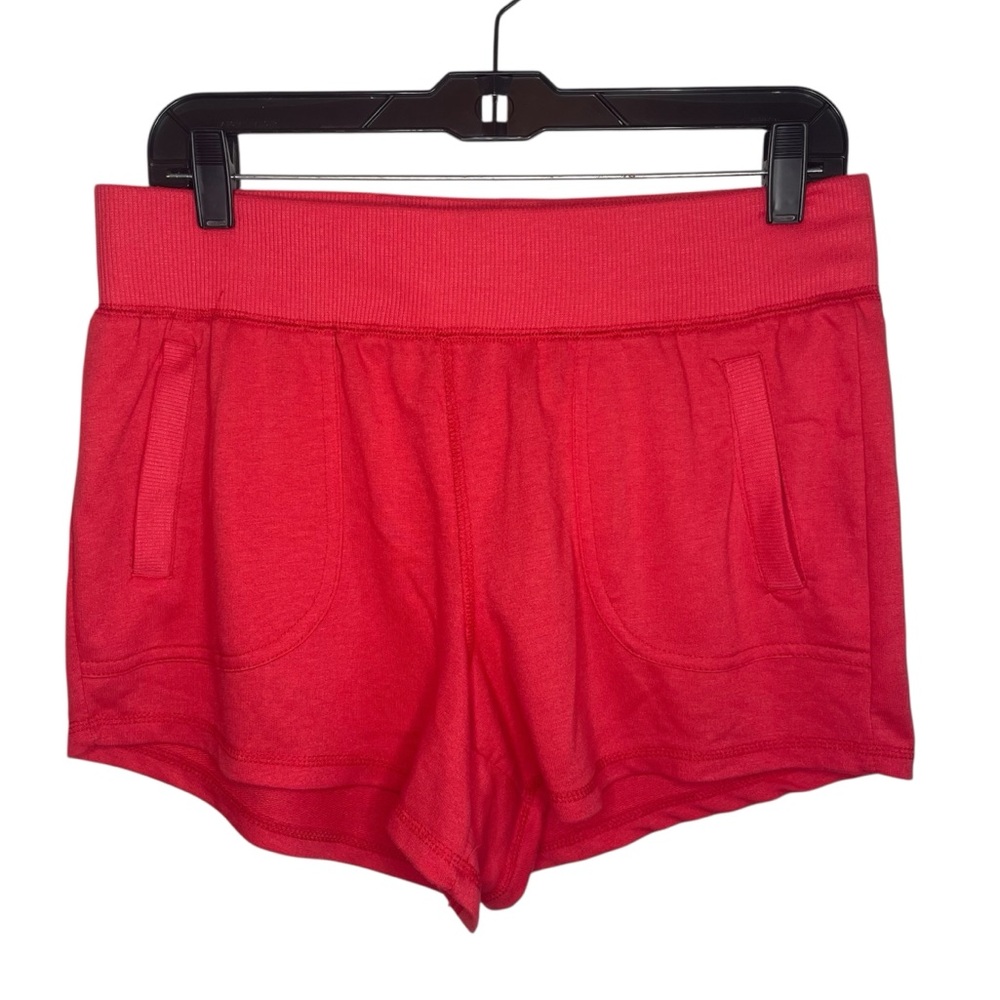 Athletic Works Orange Pull On Lounge Athletic Drawstring Shorts w/ Pockets